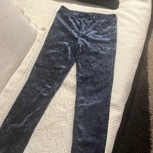 Joes Jeans The Charlie High Rise Skinny Pants Size 28 Navy Velour Stretch